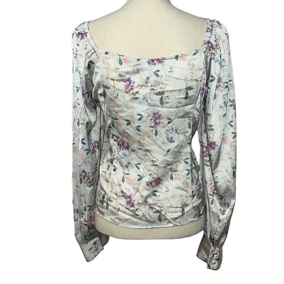 FTF Floral Print Tie Front Blouse - Picture 9 of 14